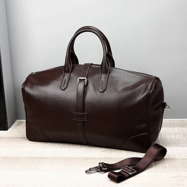 2019 New Fashion Pu Leather Men Casual Travel Bags Carry On Luggage Bags Men Duffel Bags Travel