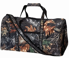 21 In Print Duffle, Overnight, Carry On Bag With Outside Pocket And Shoulder Strap (Camoflauge)