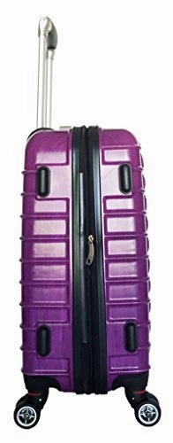 3 Pc Luggage Set Suitcase Hardside Rolling 4 Wheel Spinner Upright Carryon Travel Purple