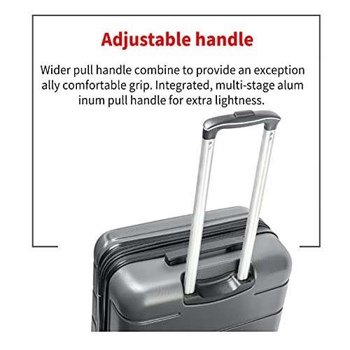 3 Piece Set Luggage Sets Women Men Teens Travel Suitcase with Lightweight TSA Lock Spinner, Home Outdoor Carry On Luggage with 4 Double Silent Wheels Adjustable Handle 20in 24in 28in, Gray