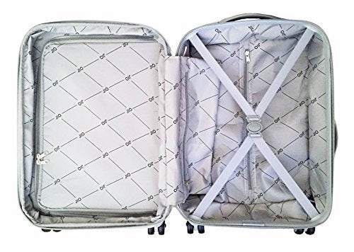 3Pc Luggage Set Suitcase Hardside Rolling 4Wheel Spinner Upright Carryon Travel Gray