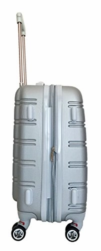 3Pc Luggage Set Suitcase Hardside Rolling 4Wheel Spinner Upright Carryon Travel Gray