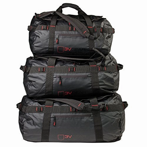 3V Gear Smuggler Adventure Duffel Bag - Heavy Duty Duffel Bag Backpack (45L) - Rucksack Style Shoulder Strapes