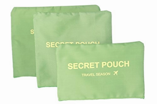6 sets travel Organizers Packing Cubes Luggage Organizers Compression Pouches (Green)