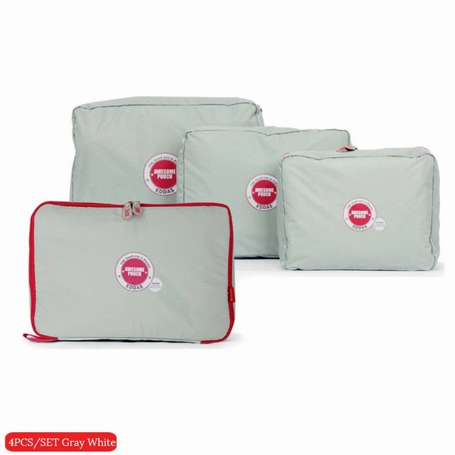 6PCS/Set High Quality Oxford Cloth Travel Mesh Bag Luggage Organizer Packing Cube Organiser