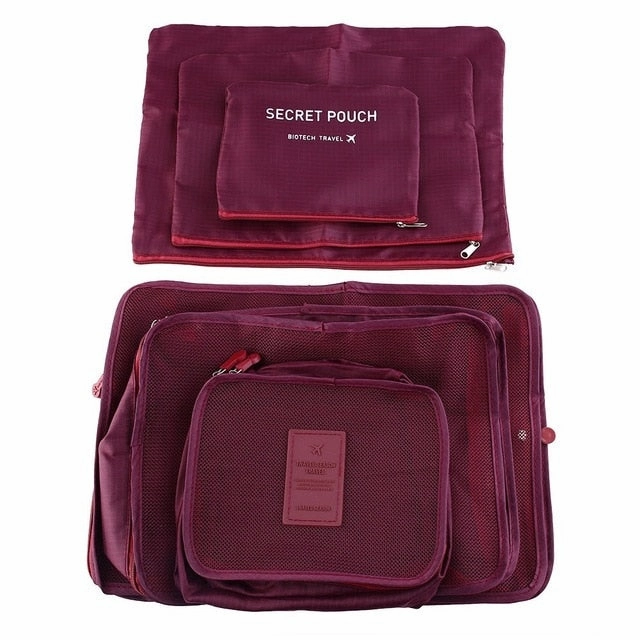 6Pcs Travel Storage Bags Shoes Clothes Toiletry Organizer Luggage Pouch Kits Wholesale Bulk Lots