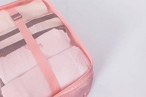 7 Pcs Luggage Packing Organizers Packing Cubes Set For Travel (Pink)