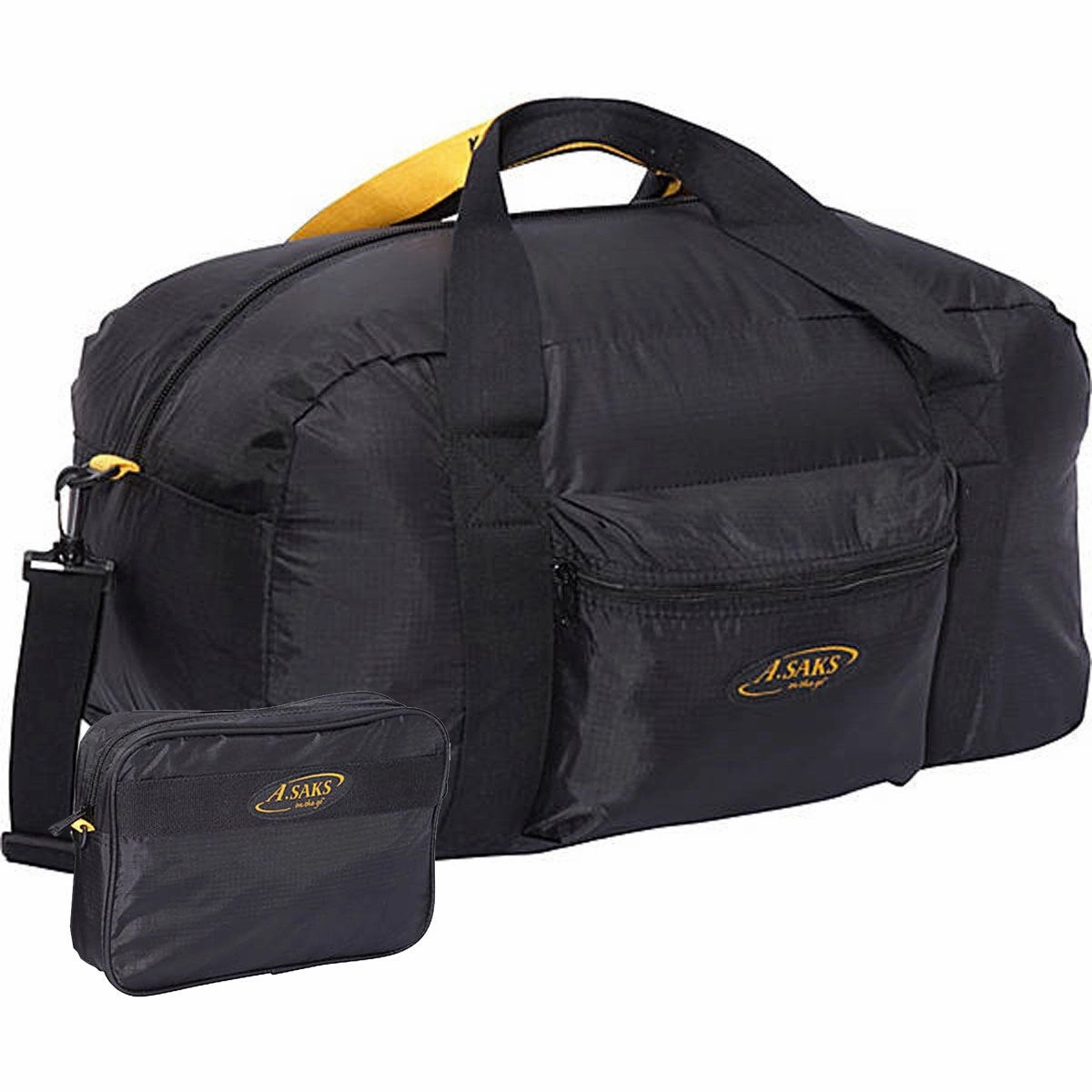 A. Saks 22" Carry On Nylon Duffel Bag w/Pouch
