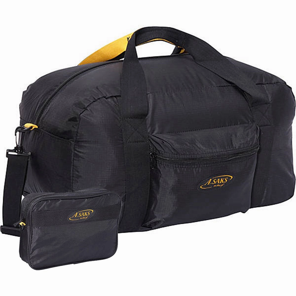 A. Saks 22" Carry On Nylon Duffel Bag w/Pouch