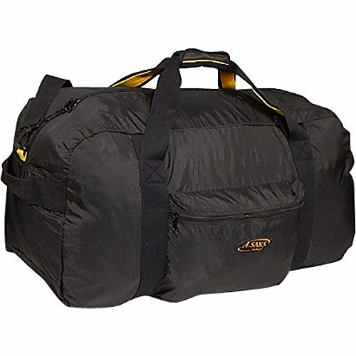 A.Saks 30in. Large Nylon Duffel with Pouch in Black