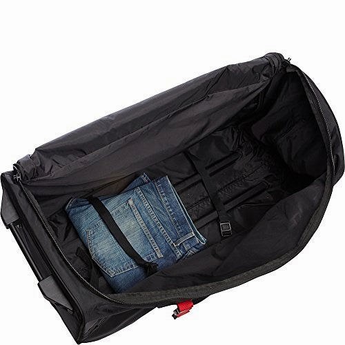 A. Saks 31" Expandable Trolley Duffel (Black/Red)
