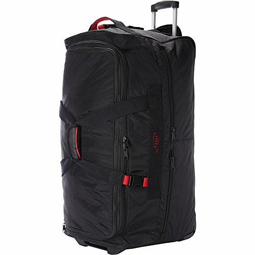 A. Saks 31" Expandable Trolley Duffel (Black/Red)