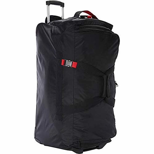 A. Saks 31" Expandable Trolley Duffel (Black/Red)