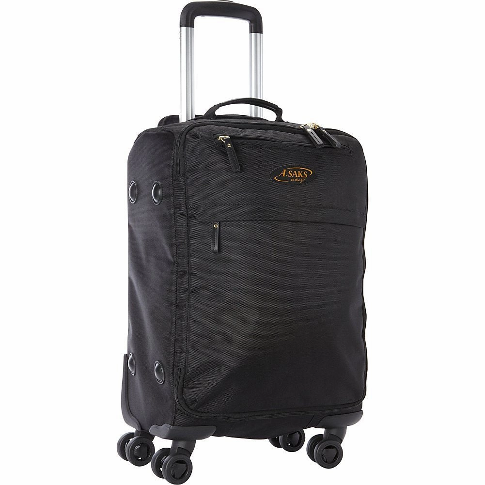 A.SAKS Expandable 22" Spinner Carry On With Removable Suiter