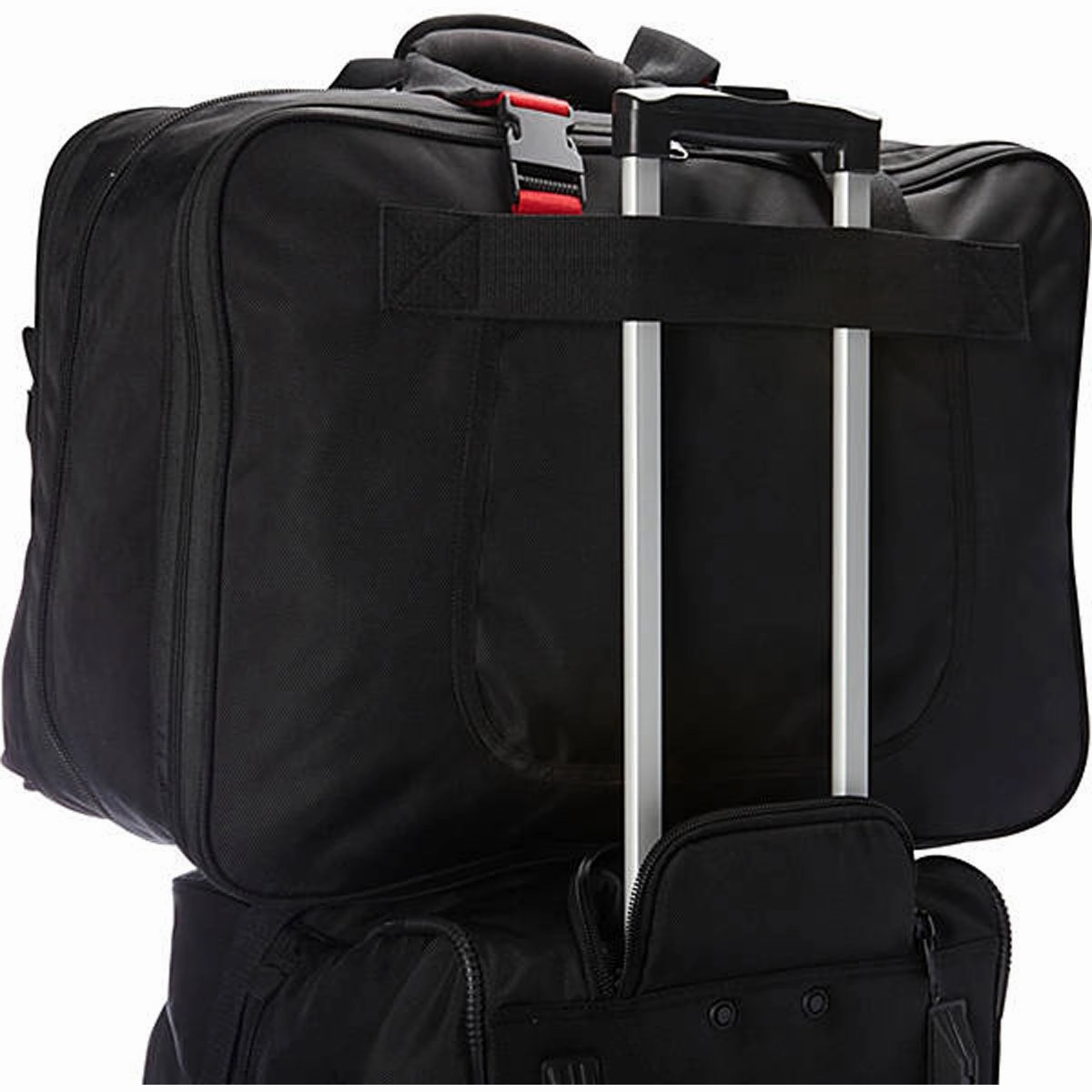 A.SAKS Lightweight Foldable Duffel Bags (21, Black/Red)