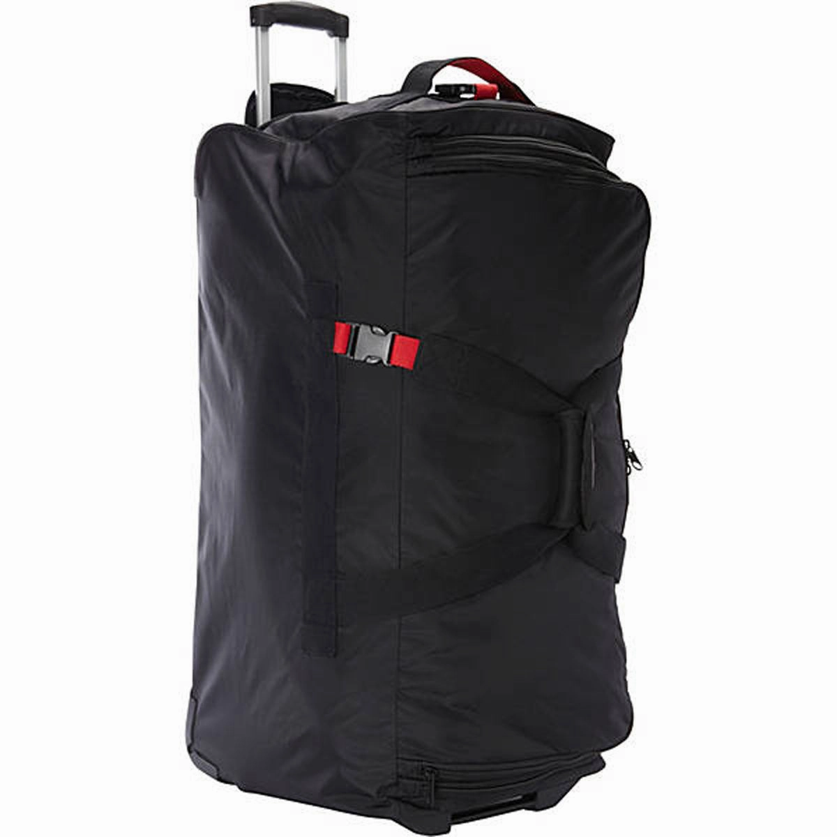 A.SAKS Rolling Trolley Duffel Bag 31-Inch Large Check-In, Expandable with 2-Wheels and Telescoping Handle