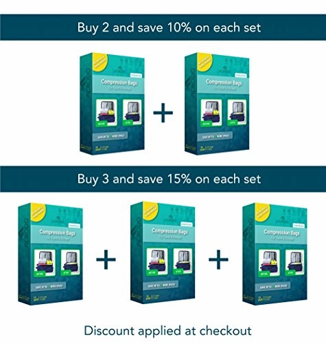 Acrodo Space Saver Packing Bags For Travel - 10-Pack Rolling Compression Bags For Clothing