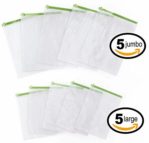 Acrodo Space Saver Packing Bags For Travel - 10-Pack Rolling Compression Bags For Clothing