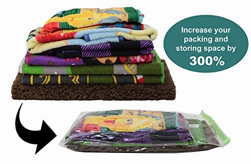 Acrodo Space Saver Packing Bags For Travel - 10-Pack Rolling Compression Bags For Clothing