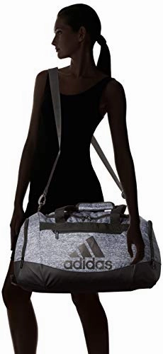 adidas Defender 4 Small Duffel Bag, Jersey Onix Grey/Black