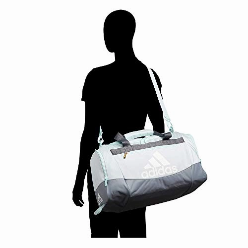 adidas Defender 4 Small Duffel Bag, Jersey Onix Grey/Black