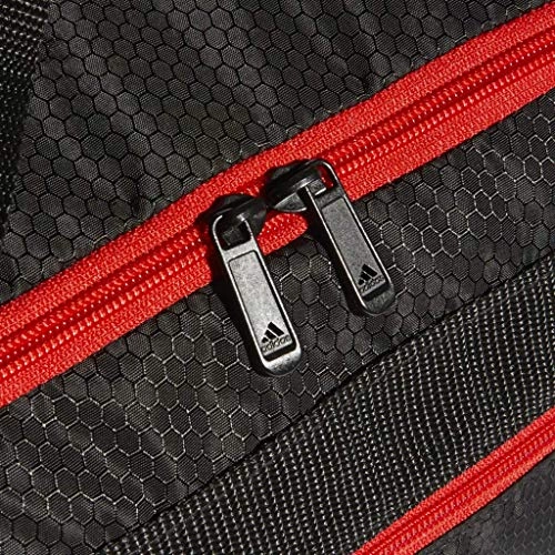 adidas Defender III Duffel Bag, Black/Active Red, Small