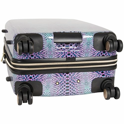 Aimee Kestenberg Women's Ivy 24" Hardside Expandable 8-Wheel Spinner Checked Luggage, Marine Python | Carry-Ons