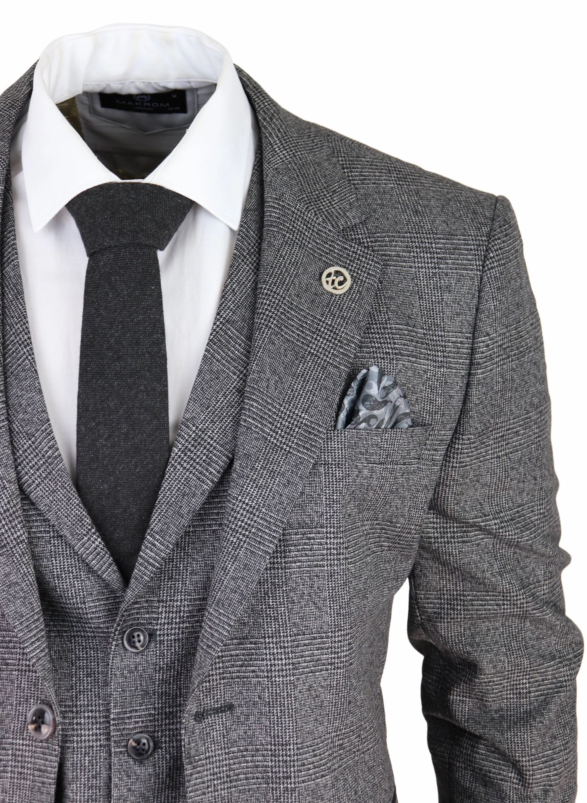 AK-10 Herringbone Tweed 3 Piece Suit