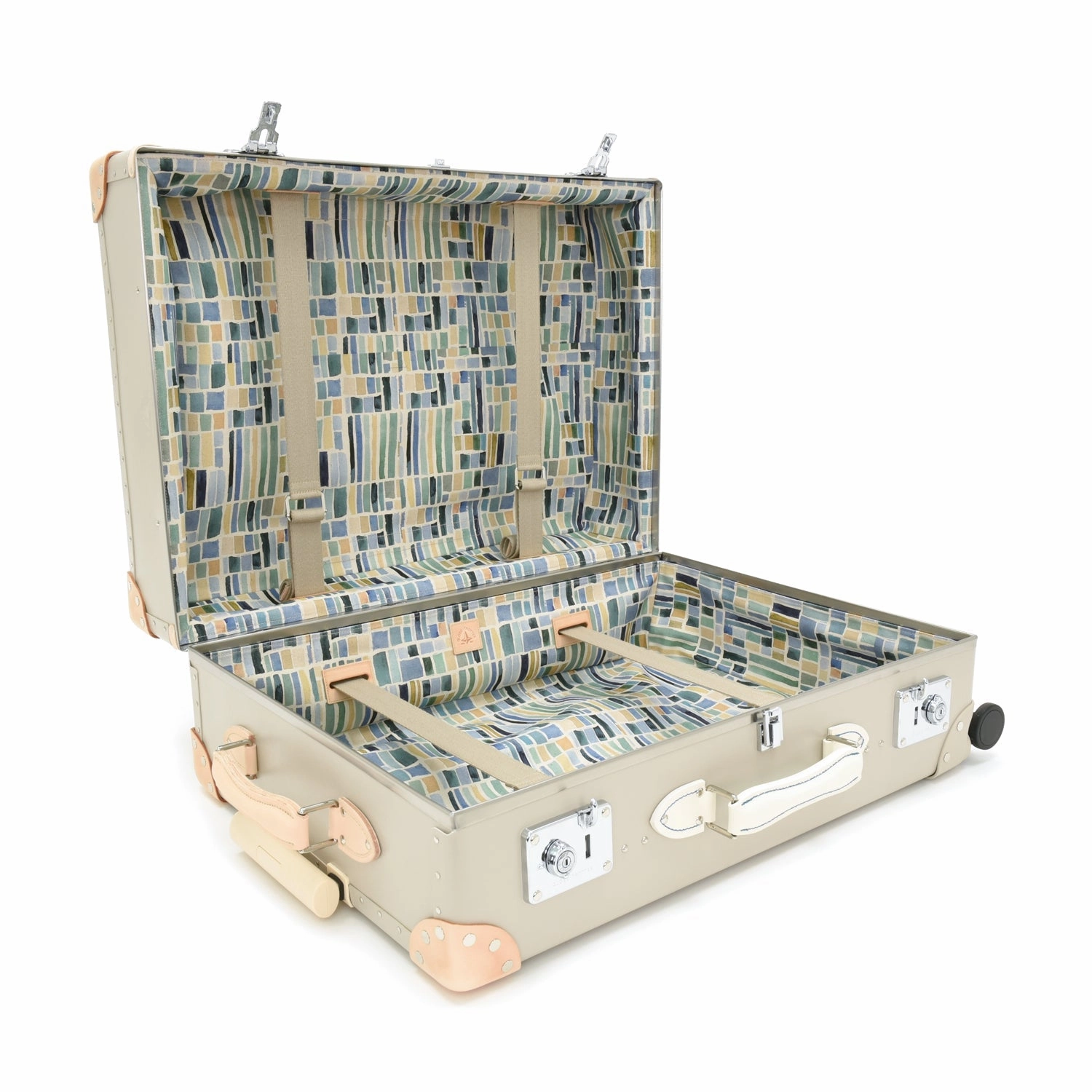 Albion  Large Check-In - 4 Wheels | Stone/Natural/Chrome