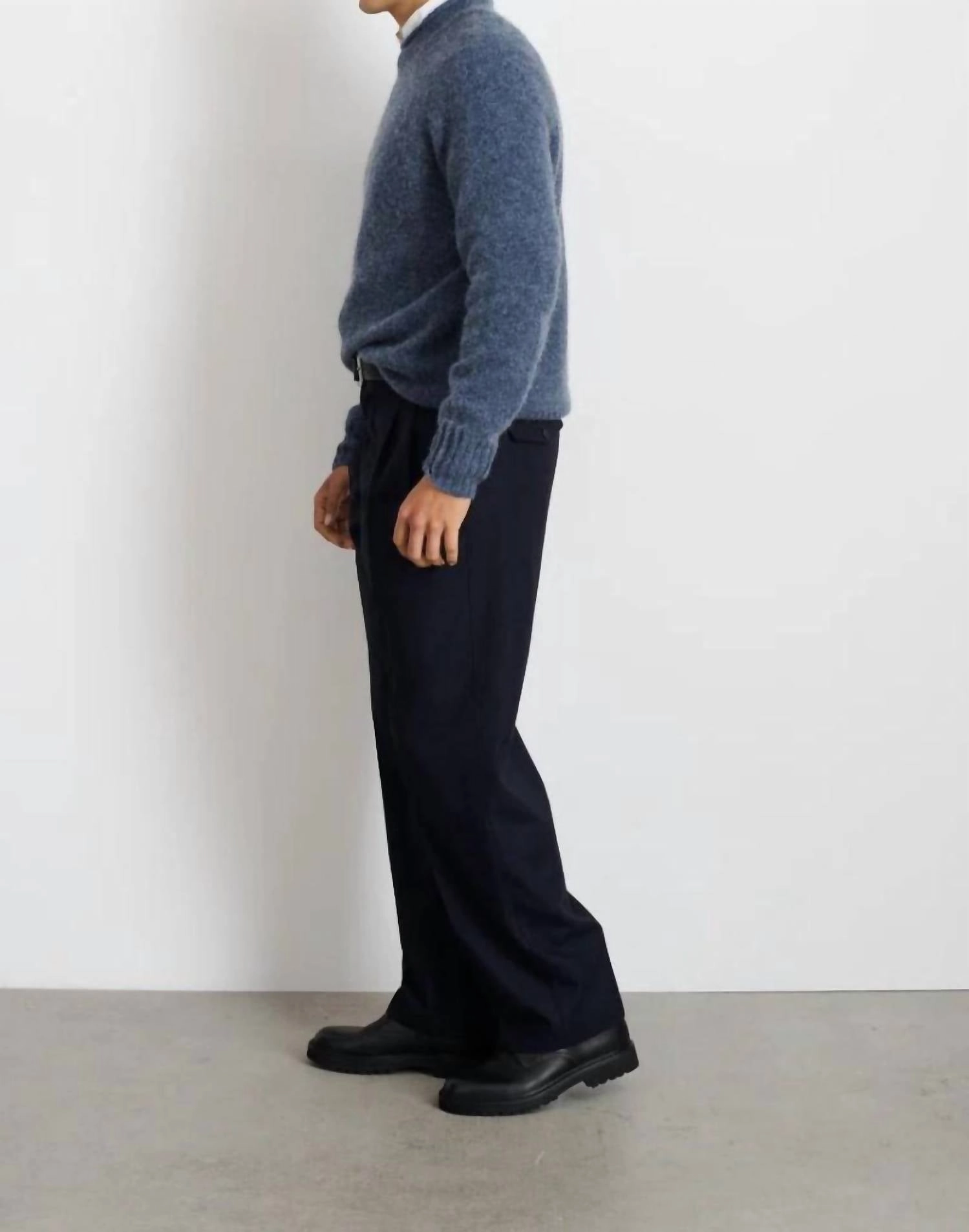 Alex Alpaca Sweater In Heather Storm