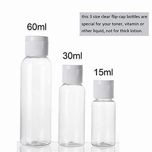 Alink 16Pcs Travel Size Toiletry Bottles Set, Tsa Approved Clear Cosmetic Makeup Liquid