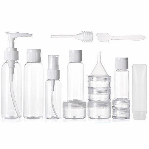 Alink 16Pcs Travel Size Toiletry Bottles Set, Tsa Approved Clear Cosmetic Makeup Liquid