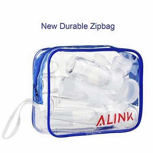 Alink 16Pcs Travel Size Toiletry Bottles Set, Tsa Approved Clear Cosmetic Makeup Liquid