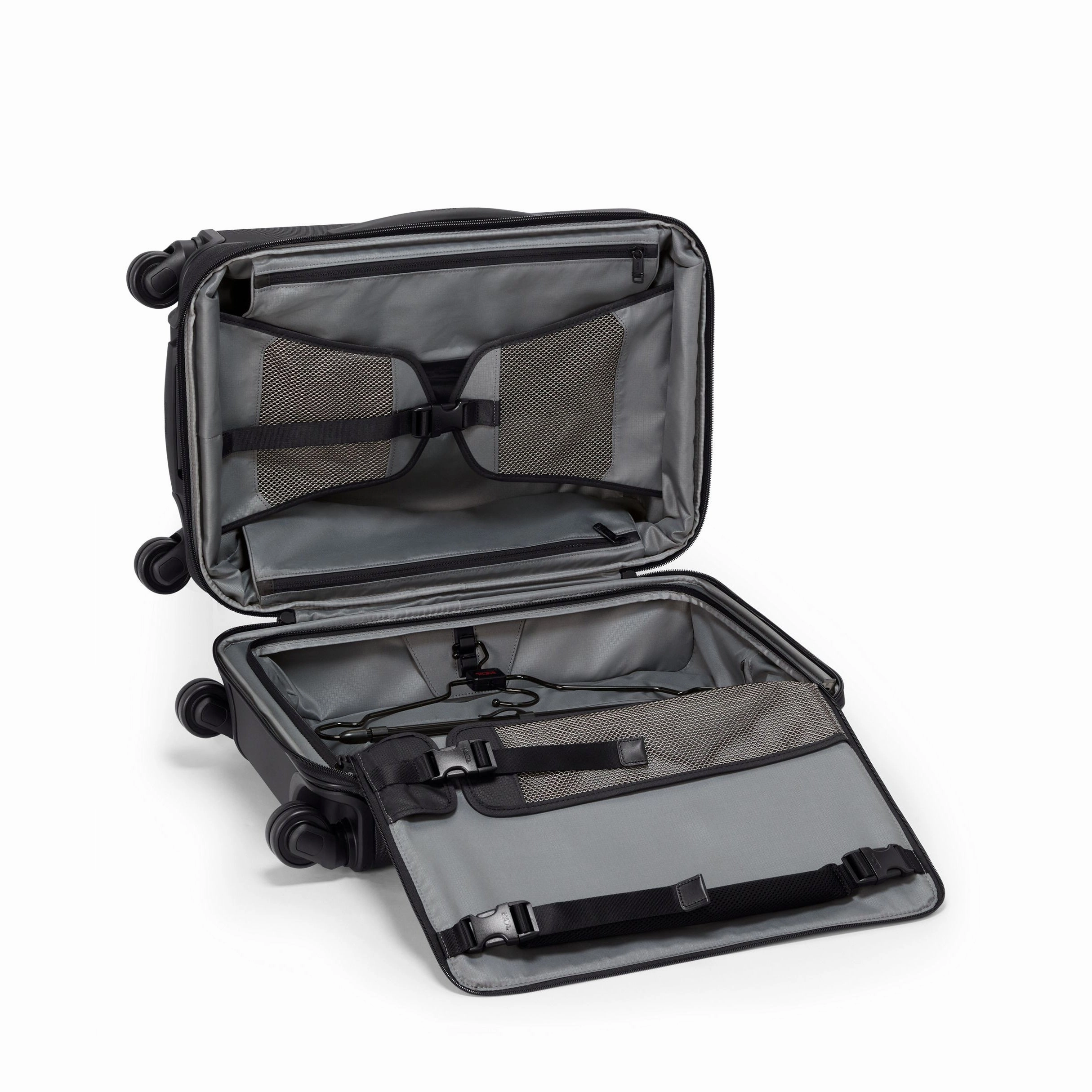 Alpha Hybrid collection International exp 4 wheeled carry on // Black