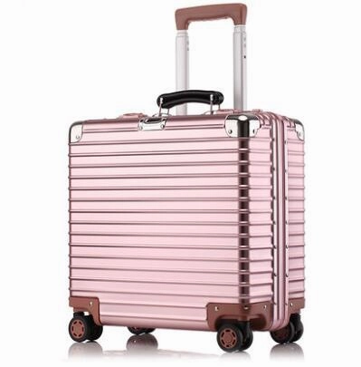 Aluminum Magnesium Alloy Pull Rod Box Carryon Suitcase Female 18 Inch Computer Suitcase Men