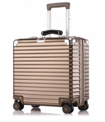 Aluminum Magnesium Alloy Pull Rod Box Carryon Suitcase Female 18 Inch Computer Suitcase Men