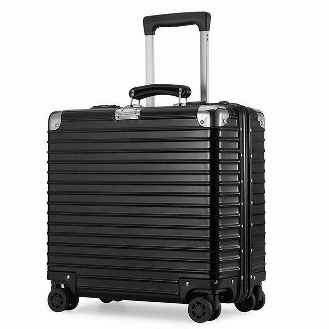 Aluminum Magnesium Alloy Pull Rod Box Carryon Suitcase Female 18 Inch Computer Suitcase Men