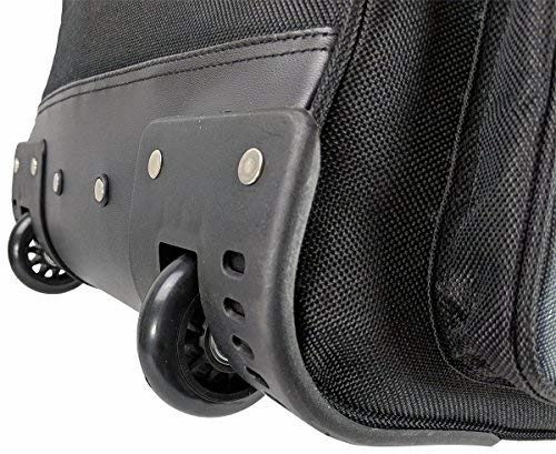 Amaro 36in Rolling Duffel Bag With Wheels | Travel Duffle Luggage Bag | Lightweight Rolling Bag L | Retractable Pull Handle (Black)