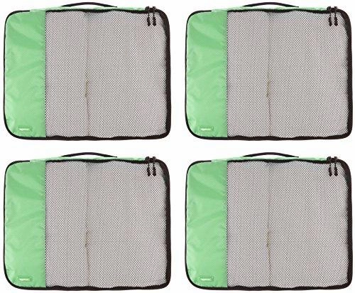 Amazonbasics 4-Piece Packing Cube Set - Large, Green