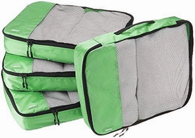 Amazonbasics 4-Piece Packing Cube Set - Large, Green