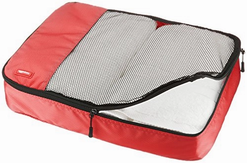 Amazonbasics 4-Piece Packing Cube Set - Large, Red