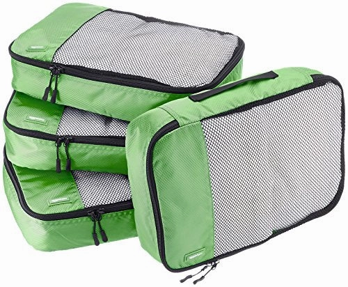 Amazonbasics 4-Piece Packing Cube Set - Medium, Green