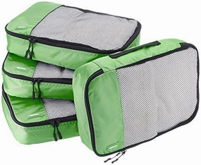 Amazonbasics 4-Piece Packing Cube Set - Medium, Green