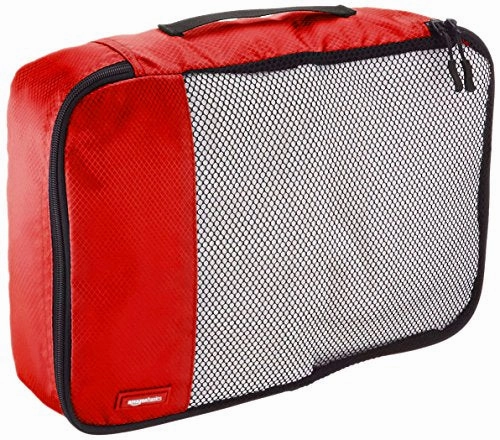 Amazonbasics 4-Piece Packing Cube Set - Medium, Red