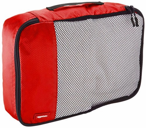 Amazonbasics 4-Piece Packing Cube Set - Medium, Red