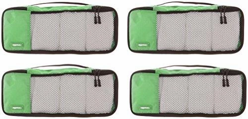 Amazonbasics 4-Piece Packing Cube Set - Slim, Green
