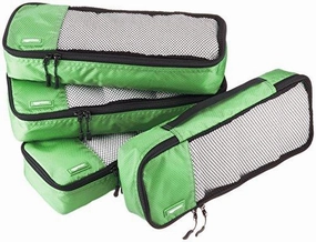 Amazonbasics 4-Piece Packing Cube Set - Slim, Green