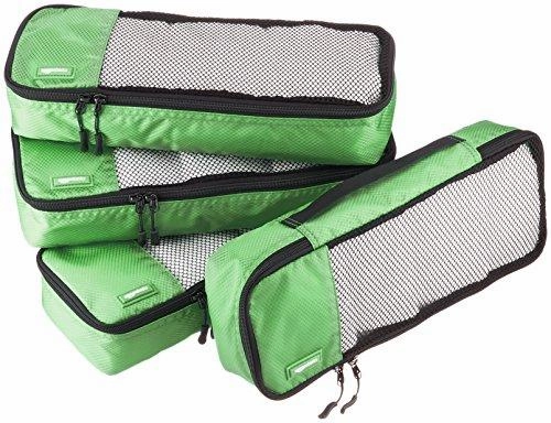 Amazonbasics 4-Piece Packing Cube Set - Slim, Green