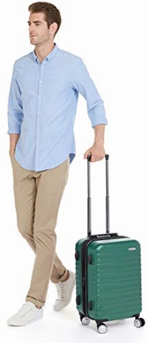 Amazonbasics Premium Hardside Spinner Luggage With Built-In Tsa Lock - 20-Inch Carry-On, Green
