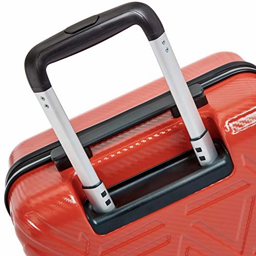 AmazonBasics Pyramid Luggage Spinner with TSA Lock, 20-Inch Carry-On, Red